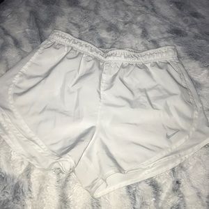 white nike shorts
